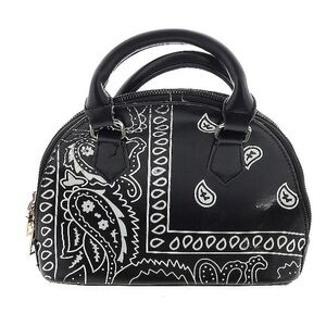 Bandana Print Mini Purse Mini Bag Black & White Trendy Cute Y2K Vibes